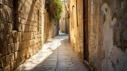 Obraz premium Ancient Alleyway in a Mediterranean City