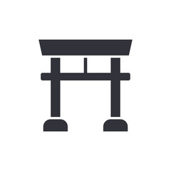 Japanese temple solid icons, minimalist vector illustration ,simple transparent graphic element .Isolated on white background