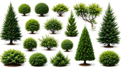 Ornamental Shrubs and Topiary Collection: Boxwood, Japanese Holly, and Dwarf Alberta Spruce for Elegant Landscaping