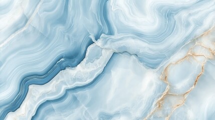Light blue marble pattern with elegant swirls and natural gradients, ideal for luxury-themed projects, on solid white background.