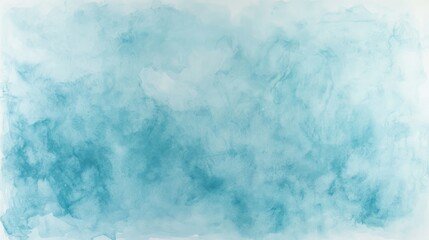 Obraz premium Light blue watercolor texture with organic, soft blending of pastel tones, offering a creative and calming vibe, on solid white background.