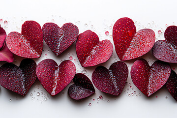 Obraz premium poetry of love border, isolated on white background