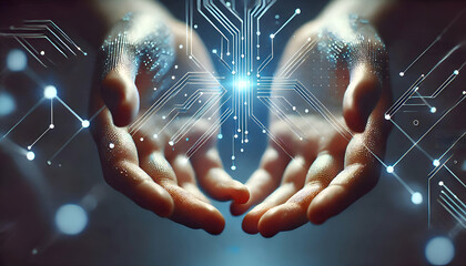 Abstract future technology concept design background AI