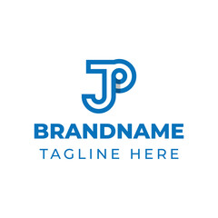 Letters JP Monogram Logo, suitable for any business with JP or PJ initials