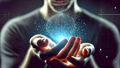 Abstract future technology concept design background AI