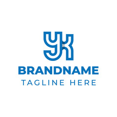 Letters YK Monogram Logo, suitable for any business with YK or KY initials