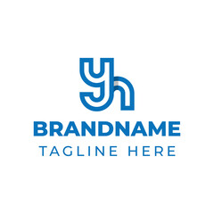 Letters YH Monogram Logo, suitable for any business with YH or HY initials