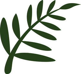 icon element plant, leaf and flowers