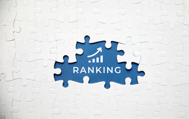 puzzle pieces with the word RANKING