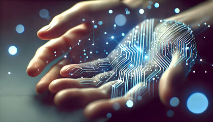 Abstract future technology concept design background AI