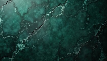 Dark green stone surface with intricate veins. Deep green background. Natural stone texture. Abstract design. Stylish modern design for interior, exterior. Suitable for banner cover design. Durable,