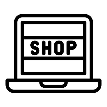black laptop shop online clip art preview
