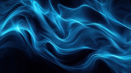 Obraz premium Blue binary stream over a dark, gradient background.