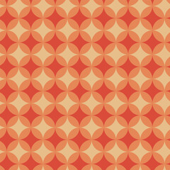 Vector seamless abstract pattern with orange and yellow geometric elements