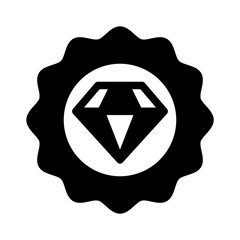 diamond item product solid icon