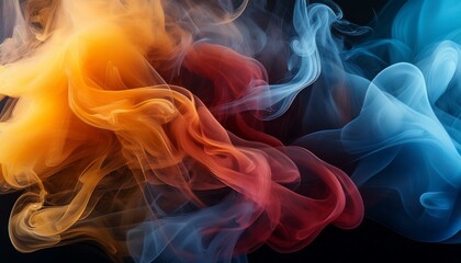 Fototapeta premium Abstract, smoke, vibrant, fluid motion, surreal art