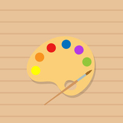 Water color and paint pallet 