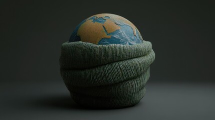 A D globe wrapped in secure digital layers, symbolizing global cybersecurity.