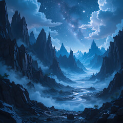 fantasy underwater deep ocean mysterious antiquity library background, 3d digital art style,
