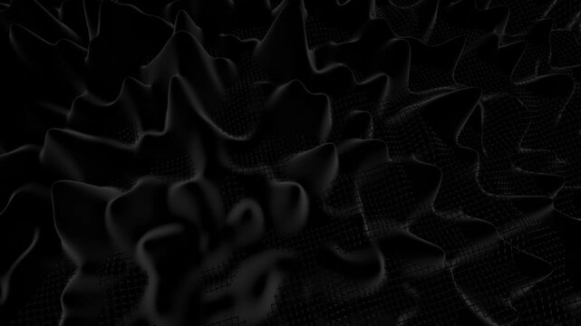 Grunge black net ripple texture landscape abstract background 