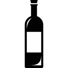 Simple vector icon wine bottle
