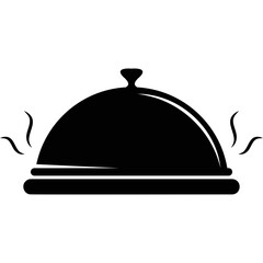 Simple vector icon serving dish