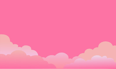 pink background with clouds valentine background