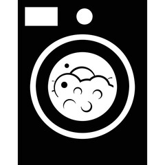 Simple vector icon washing machine
