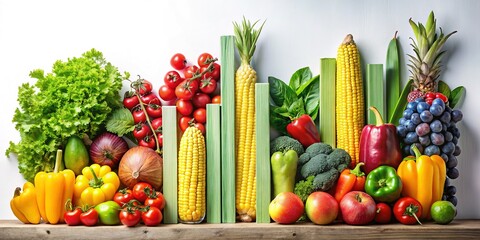 Colorful Chart of Food Growth, Progress, and Success in Food Industry