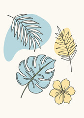 Obraz premium Summer inspired design featuring tropical flower vector design 