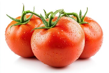 Fresh tomato isolated on a white background.