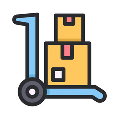 trolley box filled icon