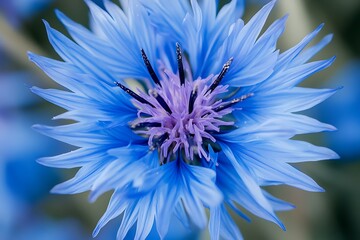 blue and white flower
