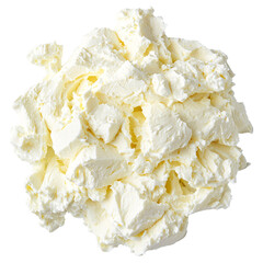 Creamy Soft Cream Cheese Texture Displayed on a Plain Background