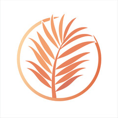 A logo design featuring elegant palm fronds vector design art