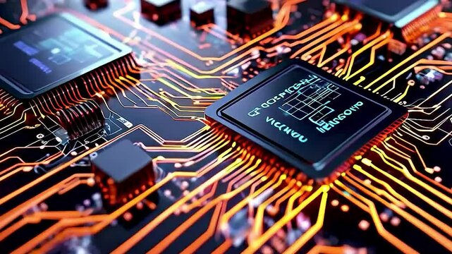 a circuit board  and  a computer chip