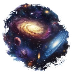 Fototapeta premium A breathtaking view of the universe, with countless galaxies, nebulae, and stars
