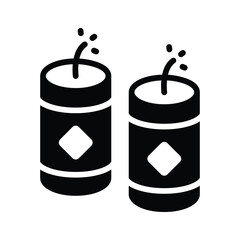 Chinese new year celebration, firecracker vector design, read to use icon