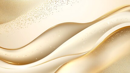 Obraz premium Elegant Golden Waves Abstract Background Design
