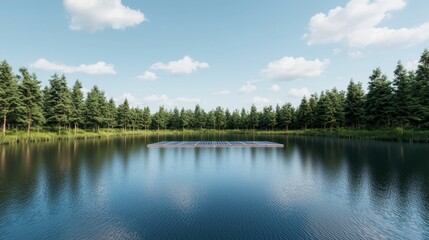 Fototapeta premium Sustainable ecosystem solutions showcased in a detailed image.