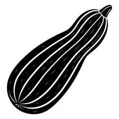 Zucchini Silhouette vector with white background