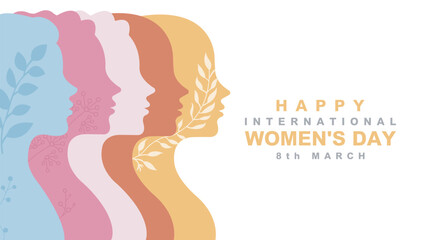 Celebrate International Women's Day. Women's Day Empowerment Celebration. 8th March Women's Day Design, Happy International Women's Day Art, vector illustration.