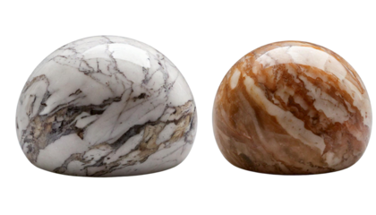 marble paper weight round shaped isolated on transparent background
