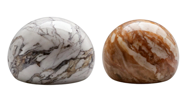 marble paper weight round shaped isolated on transparent background