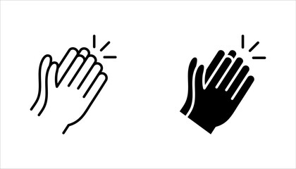 Pray icon set. Hands folded in prayer, hands praying sign, vector illustration on white background