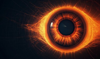 Global Vision: World Map Eyeball in Human Eye for World Sight Day Concept Banner, Generative AI