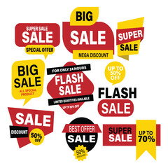 set of discount labels