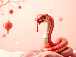Obraz premium Year of the Snake 2025 Chinese New Year