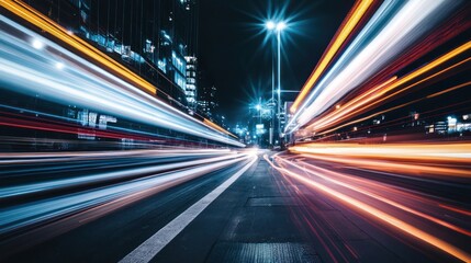 Night City Lights: A Symphony of Speed and Urban Energy