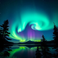 La luz verde en Canadá. Aurora 